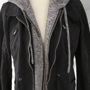 Forever 21 black jacket with hoddie.